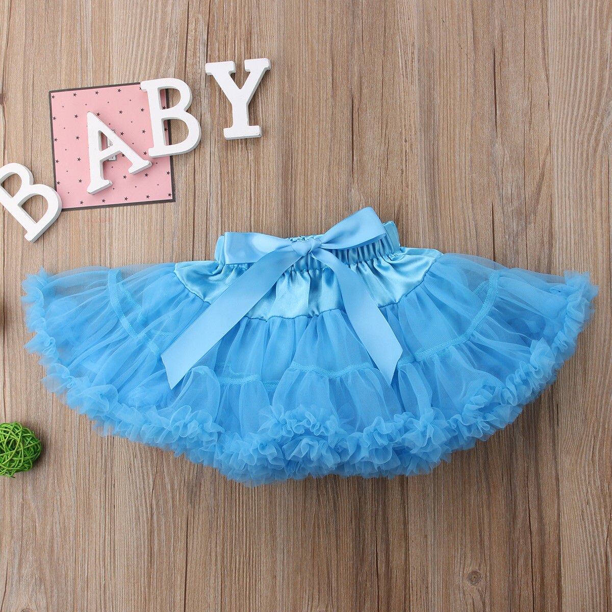 Baby Girls Tutu Skirt Ballerina Pettiskirt Fluffy Children Ballet Skirts For Party Dance Princess Girl Tulle clothes: Blue