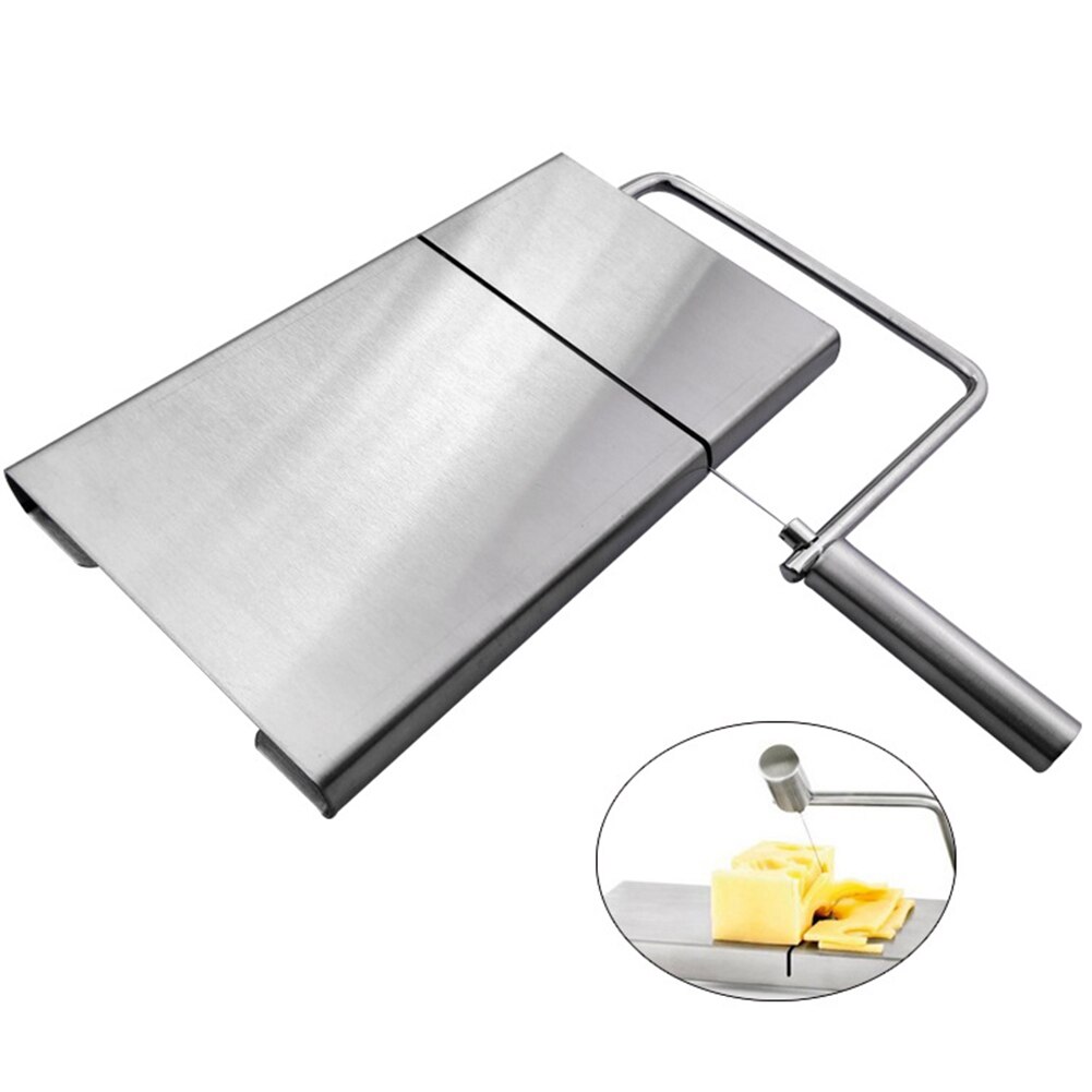 Eco-friendly Handle Butter Kitchen Utensil Easy Clean Cutter Slicer Stainless Steel Cheese Wire