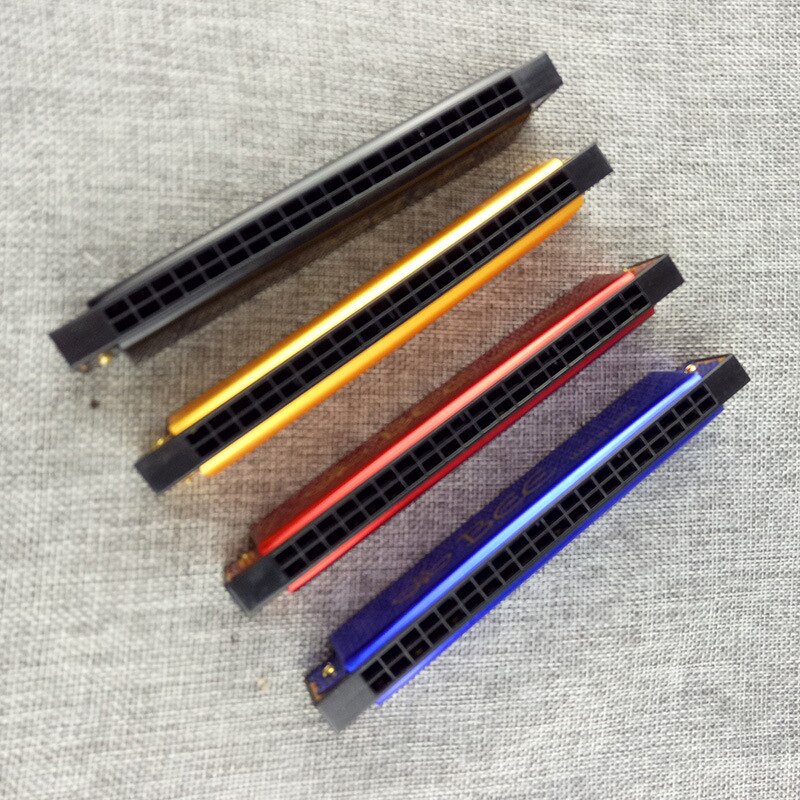 Harmonica 16 Holes 20 holes Key of C SILVER w/ Case Blues Harp Stainless Steel