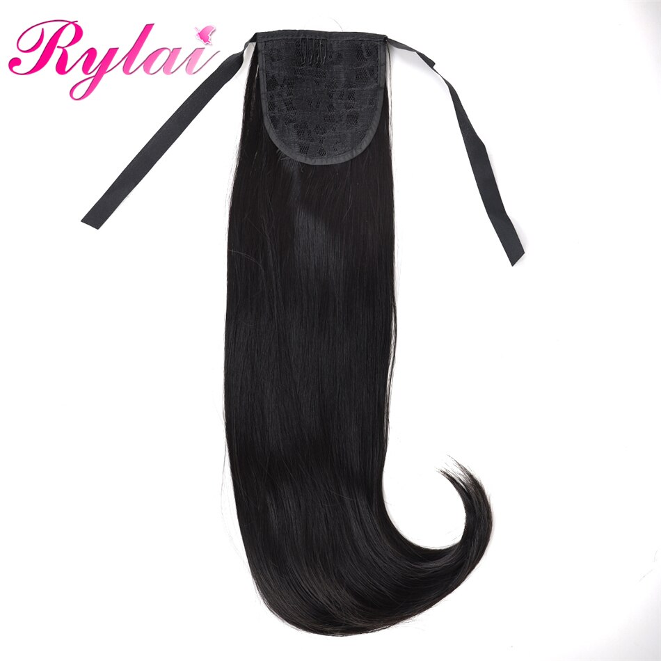 Ryla Synthetische Paardenstaart Hair Extension Wave Paardenstaart Uitbreiding Met Plastic Kammen Voor Vrouwen Mode Hoge Tempareture Fibre