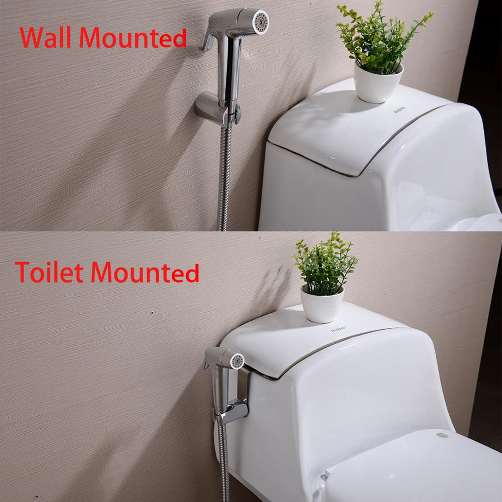 Toilet Shattaf Cleaning Bidet Sprayer set HandHeld Easy Install ABS Pet Shower Diaper Home Wash Bathroom Seat Nozzle Attachment.