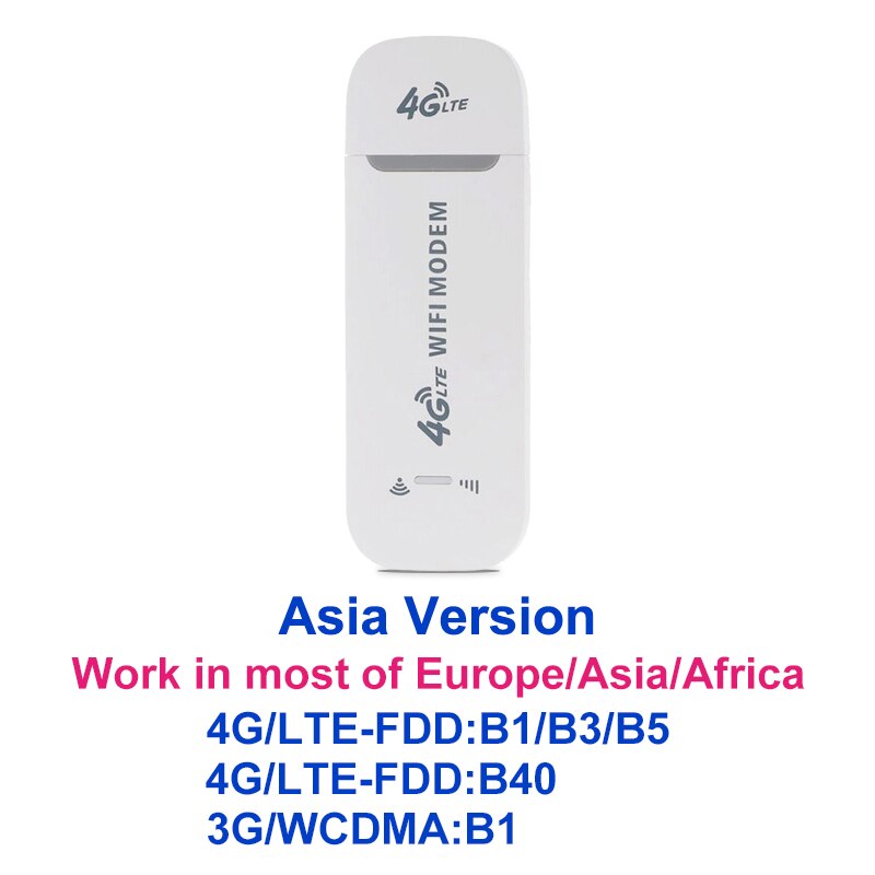 Tianjie Wifi Router 100Mbps Usb Modem Draadloze Breedband Mobiele Hotspot Lte 3G/4G Unlock Wingle Dongle: Asia Version