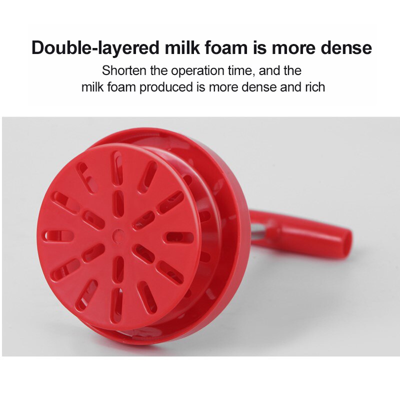 Espumador de leche Manual horneado en casa, Espumador de café y leche de plástico, batidor de huevo, espuma blanca, verde, rojo, estilo clásico, de