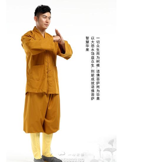 Shaolin Tempel Kostuum Zen Boeddhistische Gewaad Boeddhistische Monnik Gewaden Gown Religie Monnik Kleding Haiqing Uniformen Voor Monnik