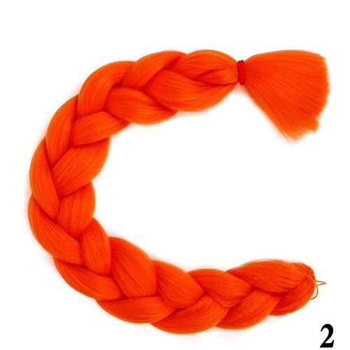 Difei syntetiske 82 " jumbo fletningshår skridtfletninger ren farve blå pink lilla fletning hair extensions: #1b