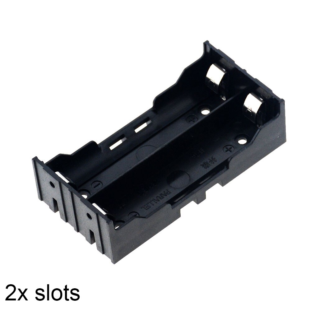 1PCS ABS 18650 Power Bank Cases 1X 2X 3X 4X 18650 Battery Holder Storage Box Case 1 2 3 4 Slot Batteries Container With Hard Pin: 2x slots