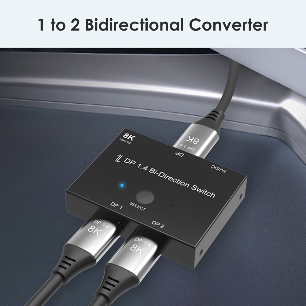 Displayport Splitter DP1.4 Switch Poorten Bi-Richt... – Grandado