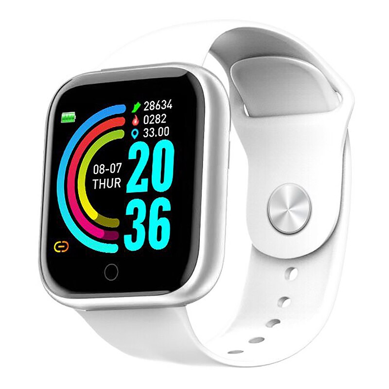 Smartwatch - Fitness Tracker - Heart Rate Monitor - Sleep Tracker - USB Charging - Android/iOS Compatible