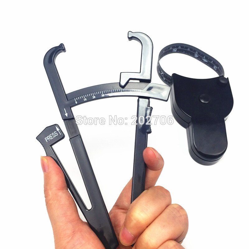 Keep Fitness Slim Health Measure Chart Body Fat Skinfold Tester Caliper Analyzer body fat caliper 20pcs/lot