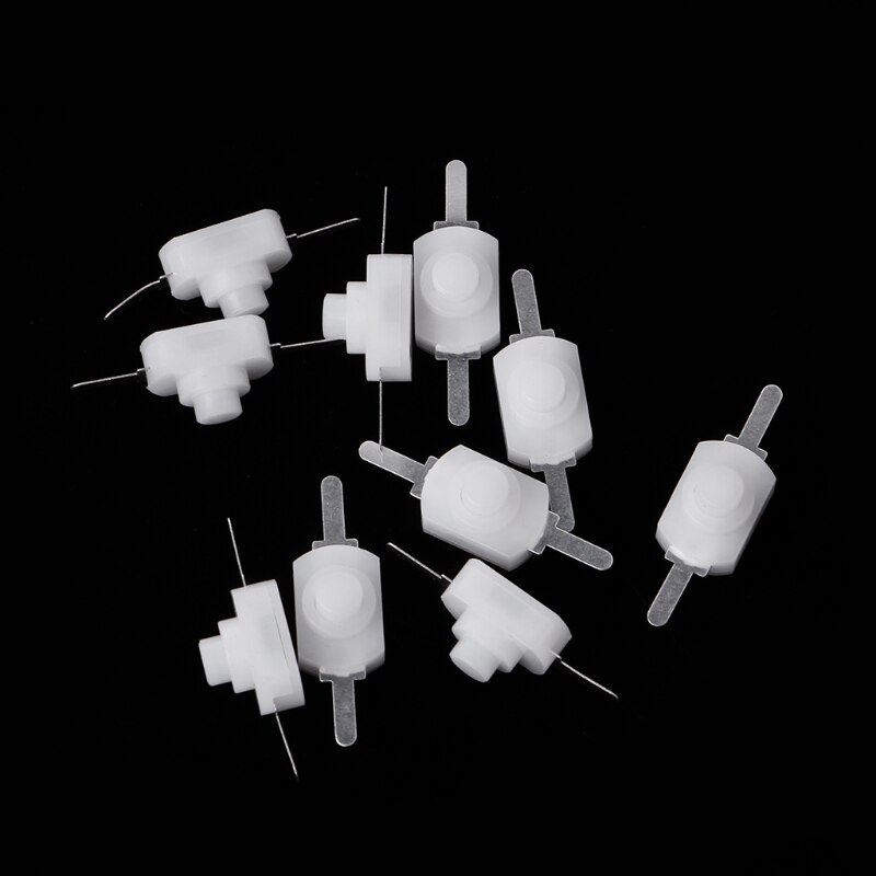 10 Pcs DC Latching Push Button Switch On Off For Torch Flashlight Light Lamp Wall Outlet 62KD