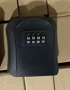 Wall Mounted Key Keeper Combination Lock Waterproof 4Digit Password 5-Key Storage Box Easy Installation for Home/Office Security: Gold