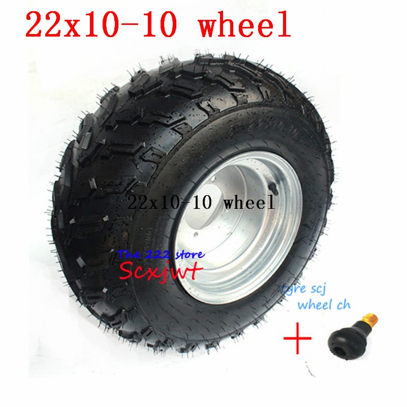 22x10-10 4Ply Snow / Mud Tire Lawnmower Garden Tractor ATV Buggy Go Karts Vacuum Tyre and Wheel Hub 22x10.00-10 Wheels