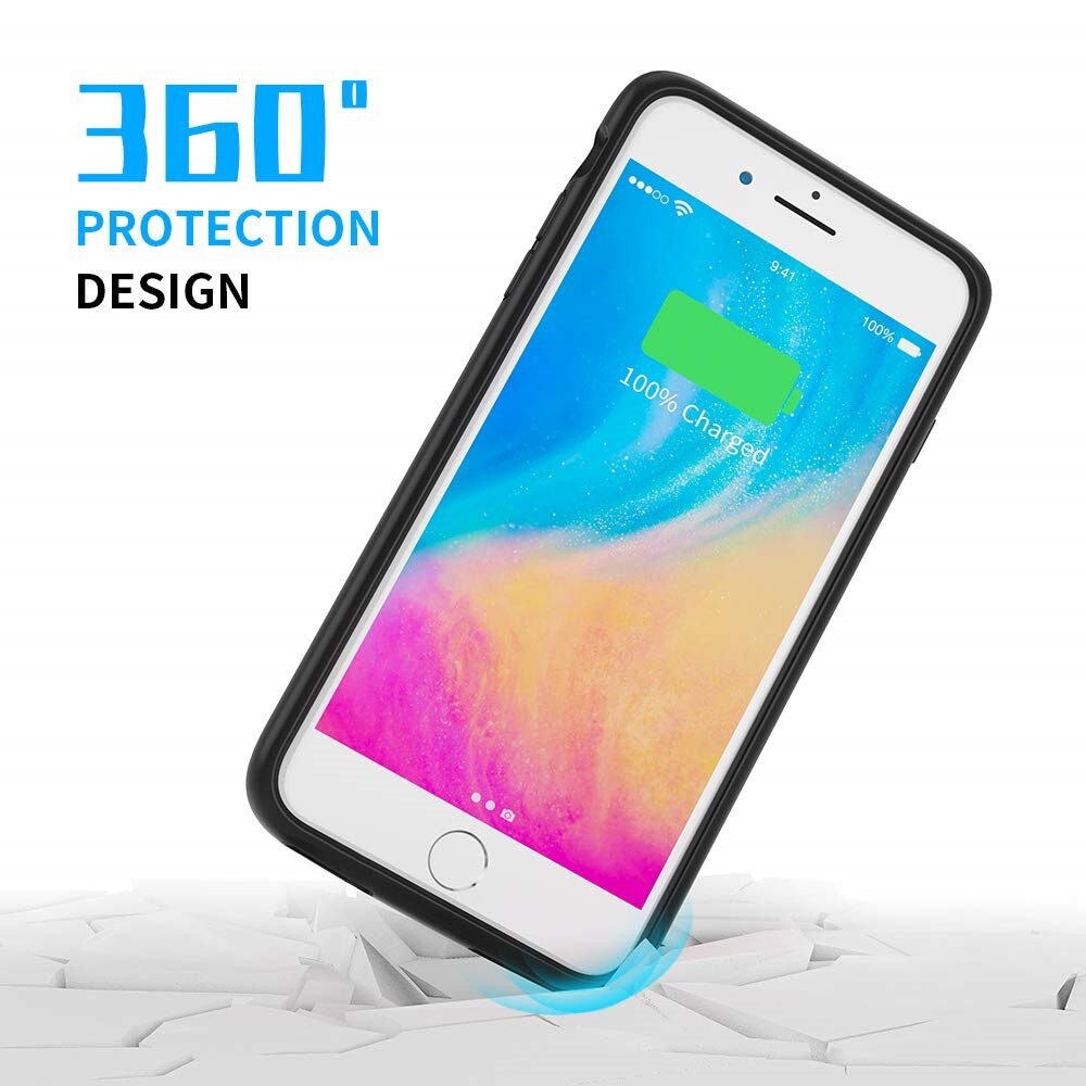 Wireless Charger Power Bank Cover for iPhone 6 6s 7 8 Plus Qi Wireless Charging Battery Charger Cases For iPhone 8 7 6 6s Case