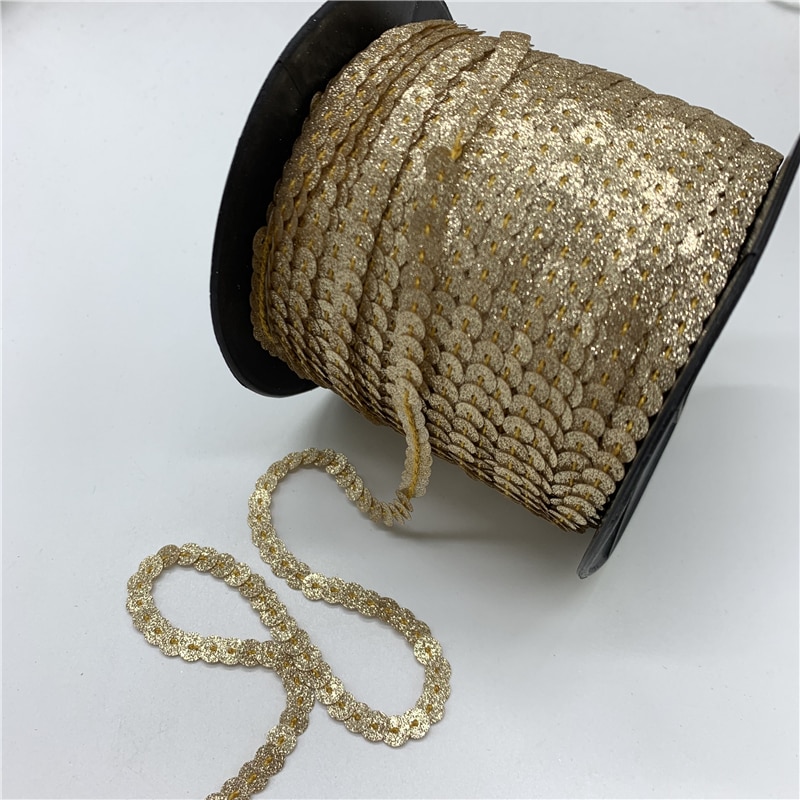 5 Yards/Lot 6mm Gouden Pailletten Shiny Facet Losse Pailletten Pailetten Naaien Bruiloft Ambachten DIY Scrapbooking Hanger