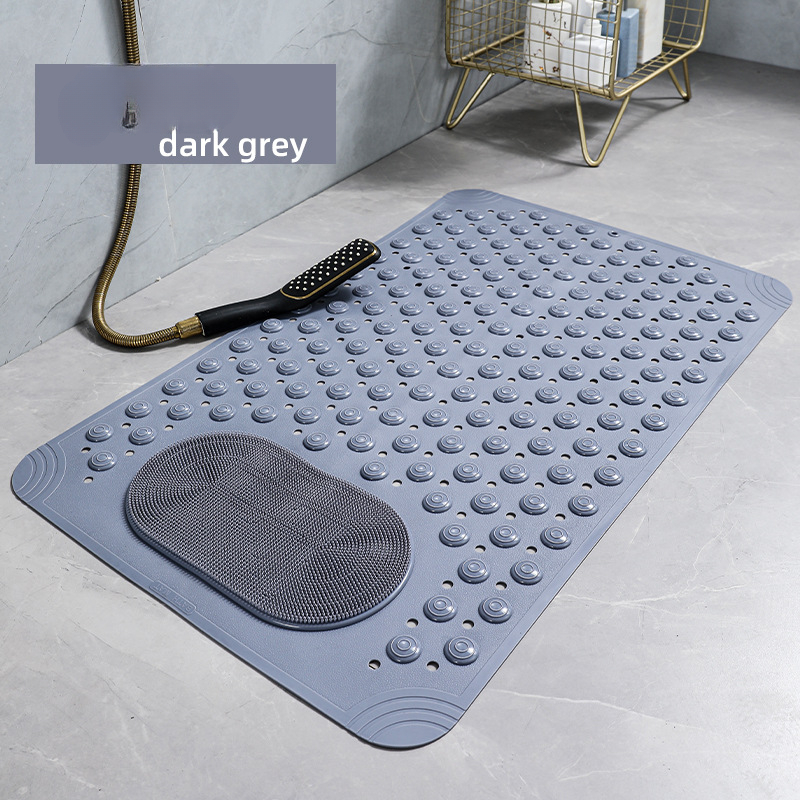 Home Bathroom Anti-slip Toilet Anti-slip Mat Bath Toilet Floor Mat Bathroom Anti-fall Mat Bathtub Massage Mat: DARK GRAY / 400MMx1000MM