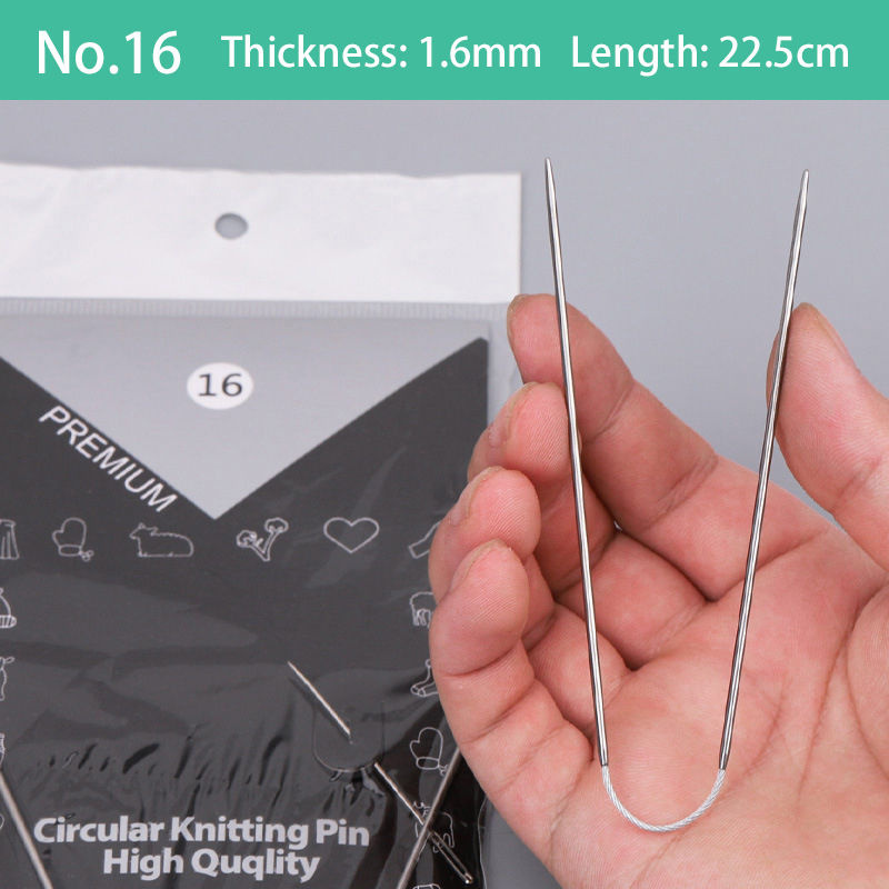 Ronde sokken Gebreide naalden Metaal Kleine breikabel Rondbreinaalden voor baby's Mouwen Breien Naaiaccessoires: Chocolade