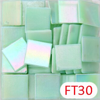 200g/68 stk 20 x 20mm 3/4 tommer fancy kvartsmosaik irideret glas iriserende glasfliser, glaslegemini mini, materialeleverandør: Ft30