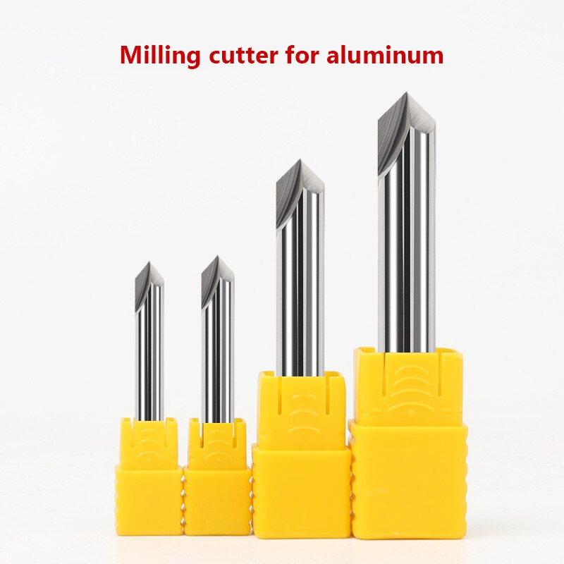 Fresa de chaflán de carburo de tungsteno CNC, cobre de aluminio, fresa de extremo de desbarbado de 60 90 120 DEG para broca enrutadora de ranura en V de acero