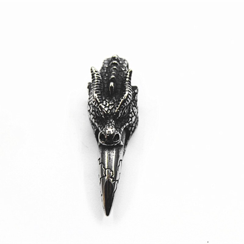 Fine Hand-made Retro Domineering Three-dimensional Dragon Head Wolf Tooth Pendant Men's and Women's Jewelry Necklace