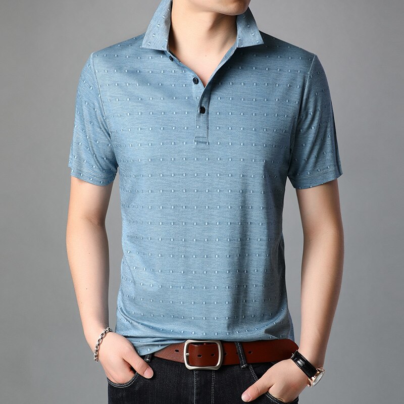 Heren zomer katoenen polo zakelijke kleding heren casual fit kleding korte mouwen