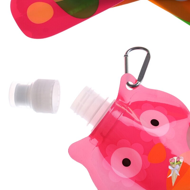 1pcs 360 ml Reusable Food Pouch Baby Packaging Reusable Squeeze Pouch Plastic Smoothie Squeeze Bags Refillable Lock Bag