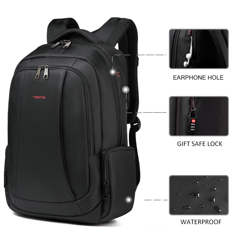 Tigernu Men Backpack 14 15.6 17.3inch Laptop Backpack Bags For Men Anti Theft Bags School Backpack Male Travel Backpack Knapsack