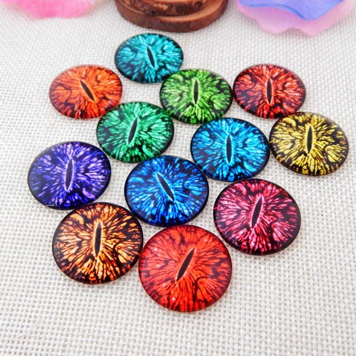 12mm Gem Glass Brads Variety of Animal Eyes POP Jewel Accessories Paper Craft Scrapbook Wedding Supplies Card Valentine DIY: 12