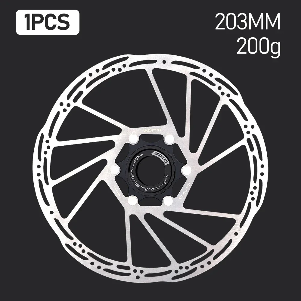 IIIPRO Centerlock Rotor vtt vélo de route Dissipation thermique disque de refroidissement serrure centrale 140/160/180/ 203mm frein à disque Rotor verrouillage central: green