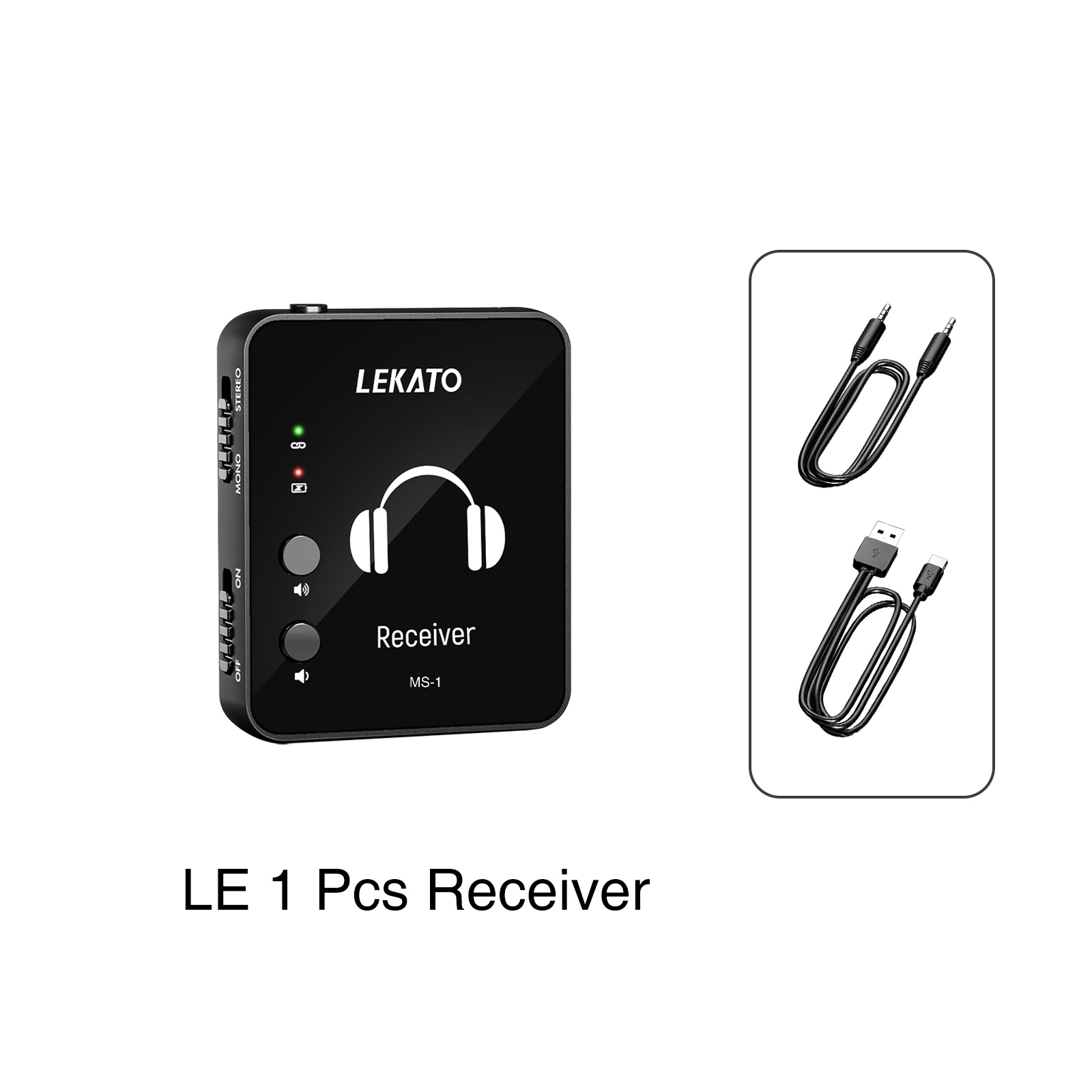 LEKATO M-VAVE M8 WP-10 2,4G auriculares inalámbricos Monitor Cuvave transmisor receptor sistema soporte estéreo Mono: GINGER