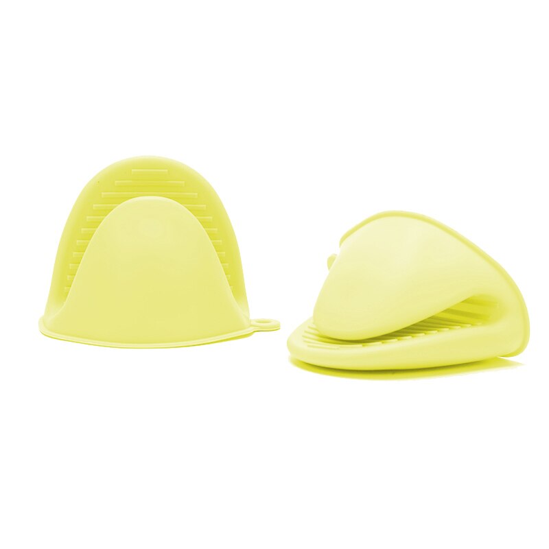 2 stücke Silikon Handschuhe Ofen Wärme Isoliert Finger Handschuhe Kochen Mikrowelle Nicht-Unterhose Greifer Topf Halfter Küche Backen Werkzeug: LG
