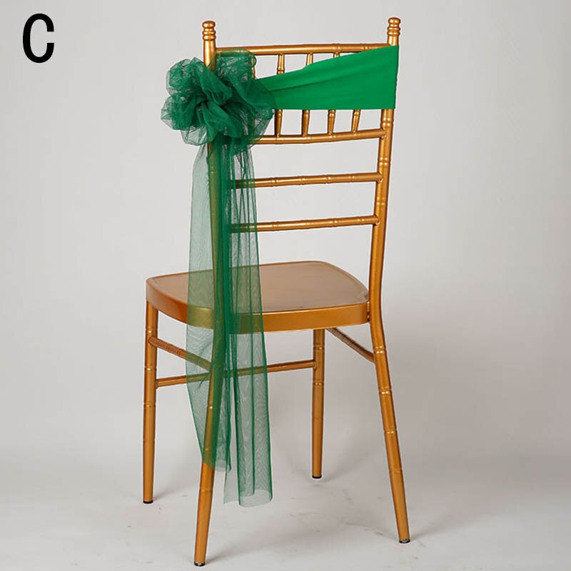 Bandas de satén para silla de boda, cintas para sillas de , cubierta de nudo para silla de decoración, lazo para silla de banquete, color dorado y rosa, novedad: C