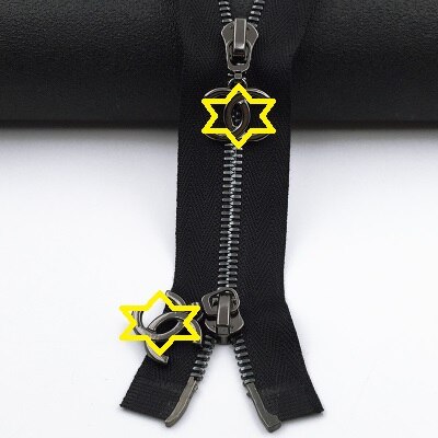 1 stuk dubbele schuifrits  #3 metalen koperen ritsen voor jas jas rok jurk reparatie 80cm 100cm 120cm: 6 / 80cm