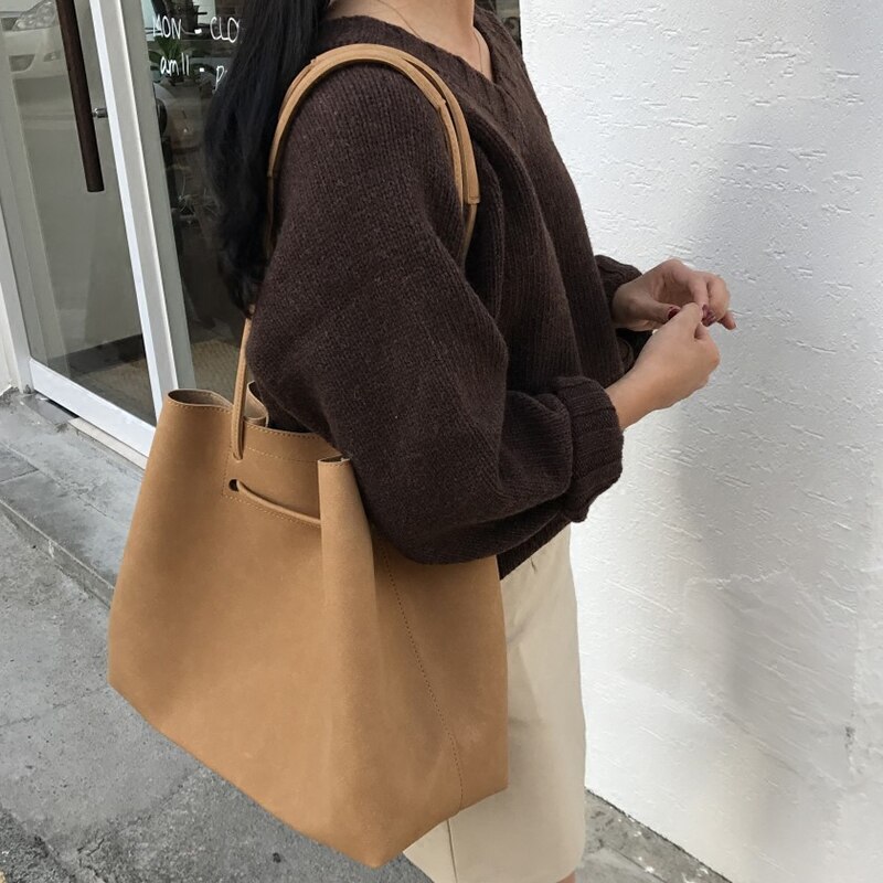 Sac de seaux en cuir mat décontracté pour femmes sacs à main de concepteur sacs de messager d'épaule d'unité centrale de luxe grande capacité fourre-tout sacs à main de dame