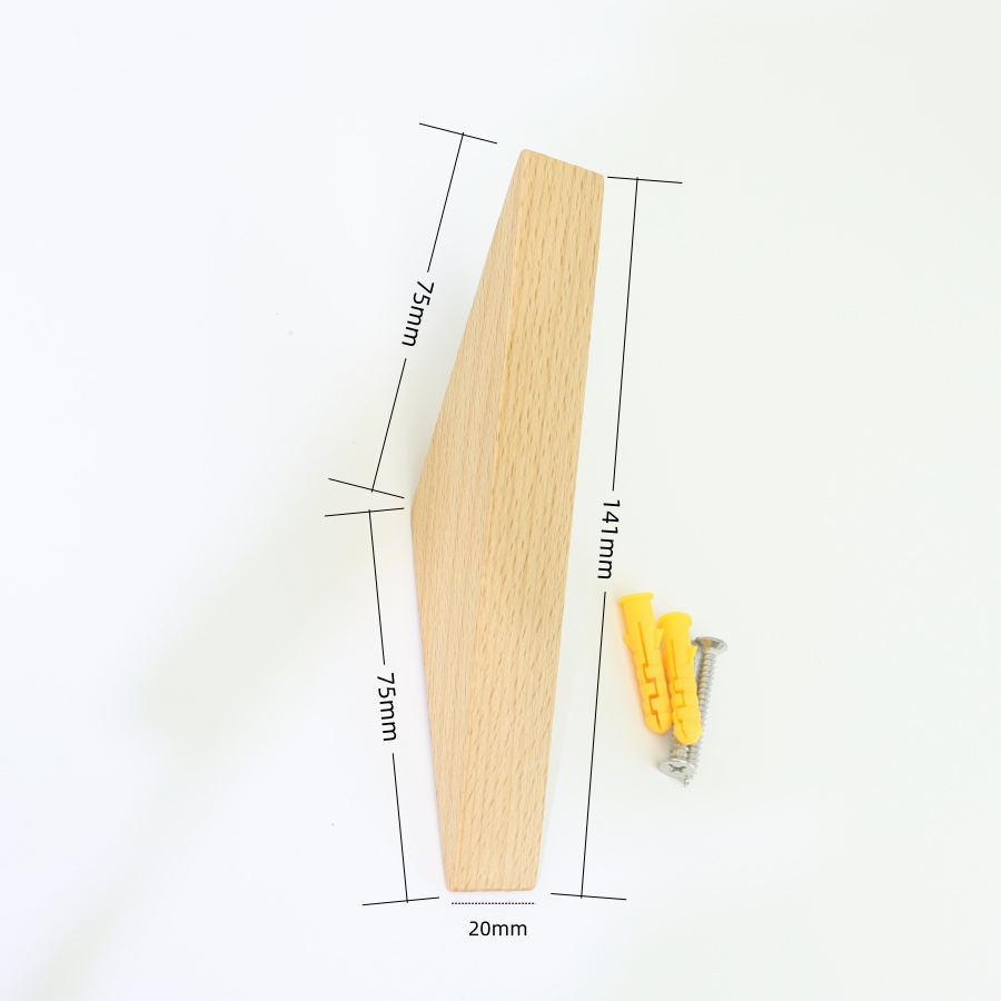 Wooden Clothes Hanger Wall Mounted Coat Hook Natural Wood Decorative Key Holder Hat Scarf Handbag Storage Hanger Bathroom Rack: light green