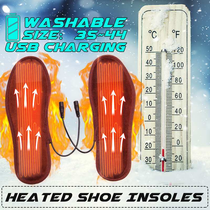 Fuß Wärmer Wärme Stiefel Schuhe Pad USB Elektrisch Beheizt Einlegesohlen Sohlen Winter Weiche Vlies Heizung Pad für Männer Frauen