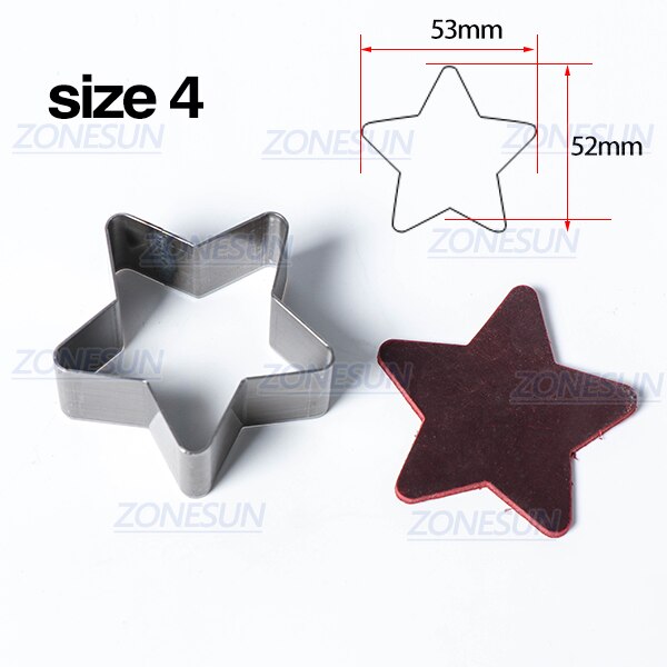 ZONESUN Full Steel Leather Cutting Die Rule Die Special Shape Hollowed Punching Clicker Die For Cutting Out Leather PVC craft: size4