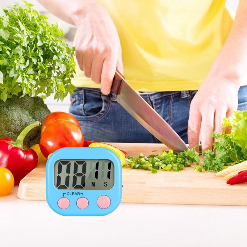 Large LCD Digital Kitchen Egg Cooking Timer Count Down Clock Alarm Stopwatch(blue): Blue