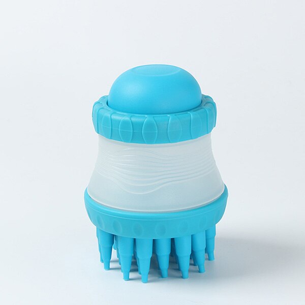 Cepillo de baño y masaje suave para mascotas y perros, cepillo de limpieza para mascotas, dispensador de champú, cepillo de silicona, cepillo de cerdas, dispositivo de limpieza de mascotas, baño Wahser: Blue