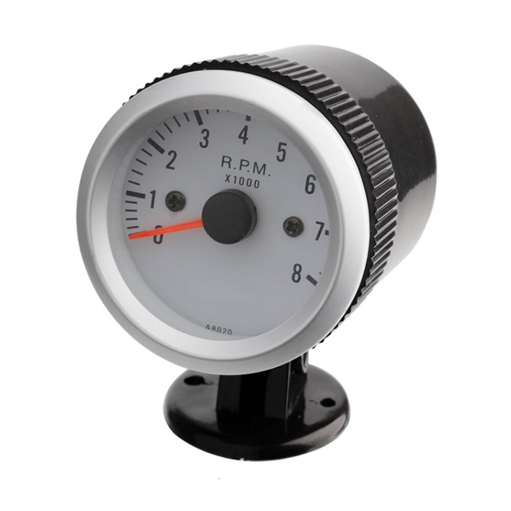 2" 52mm 12V Auto Tachometer 0-8000 Rpm Meter Blue Or White LED Light With Gauge Pod For 4 6 8 Cylinder