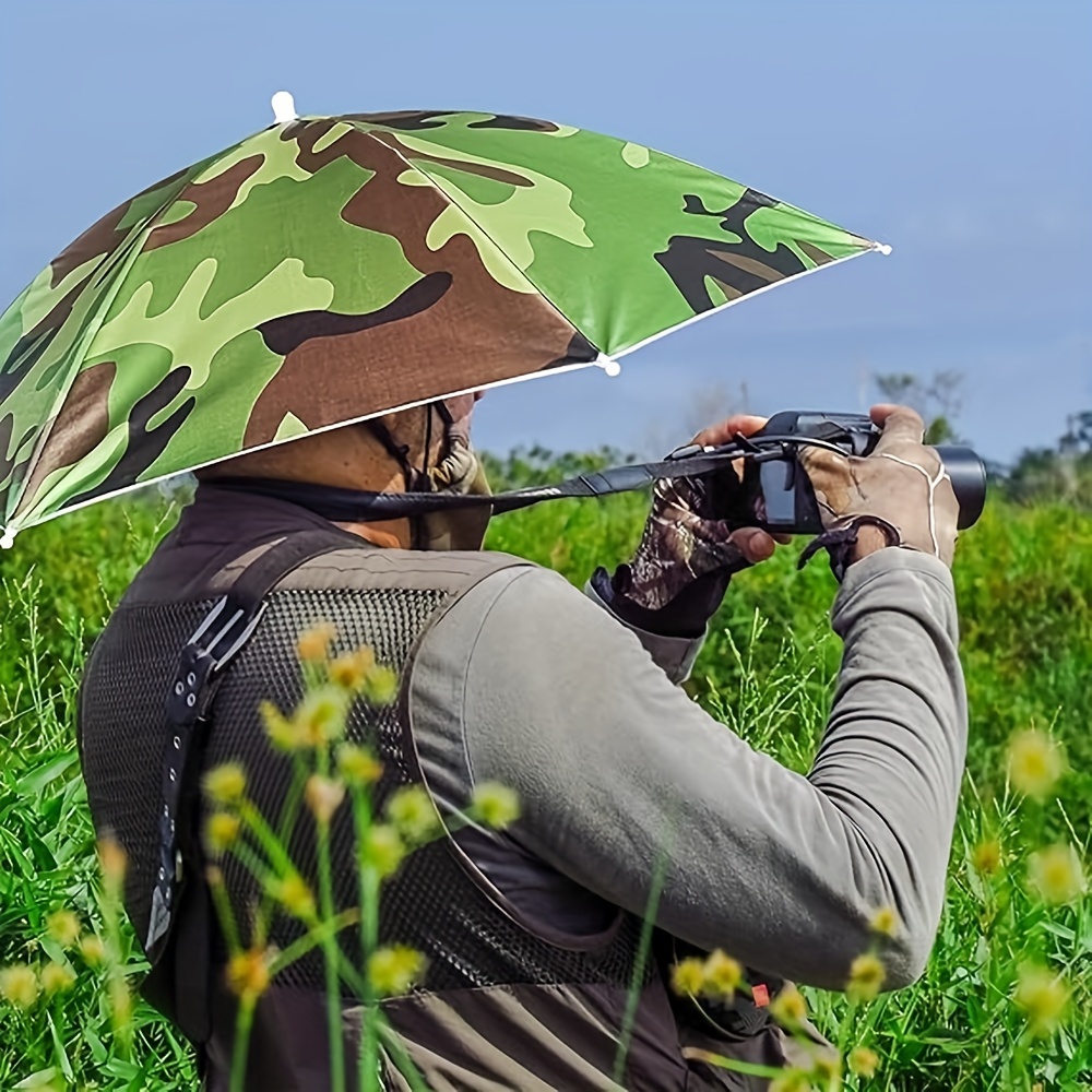 2026 Parapluhoed Op het hoofd gedragen paraplu Zomerregen- en zonbescherming Outdoor Vissen Parapluhoed Op het hoofd gedragen parapluhoed