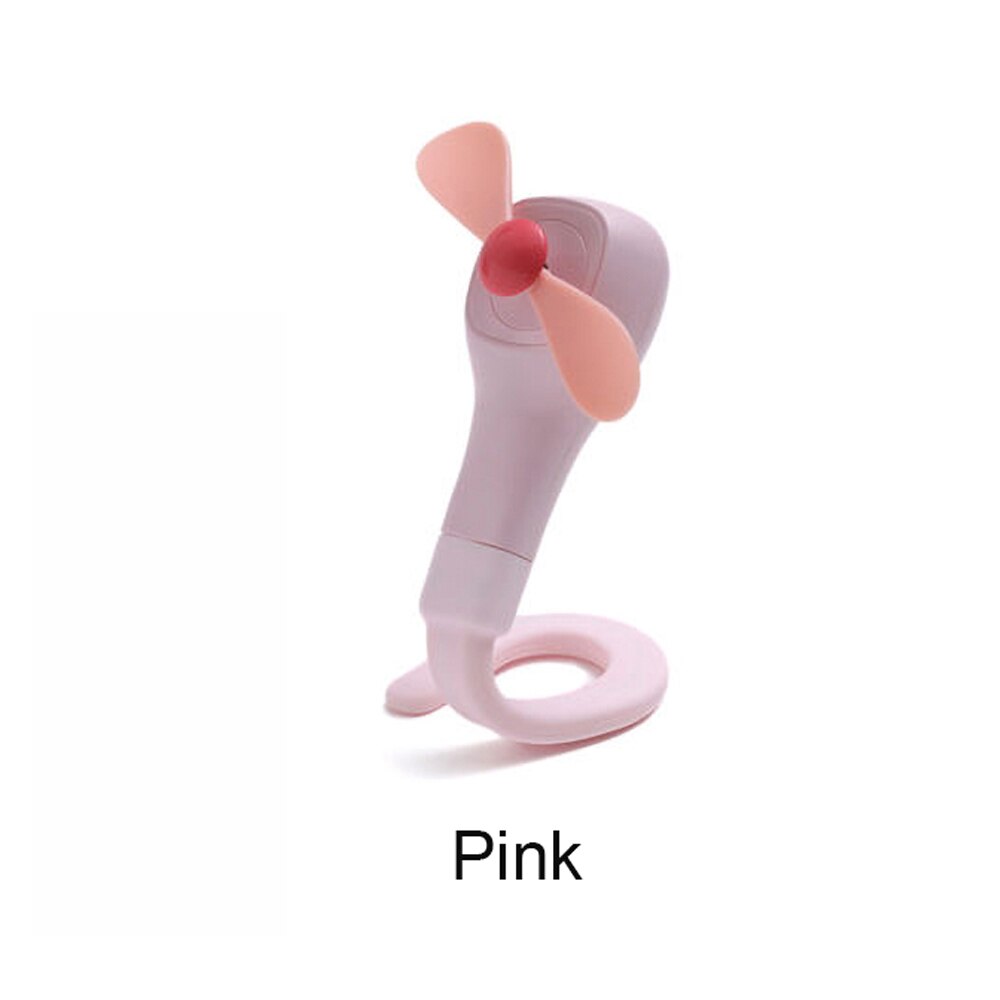USB Mini Fold Fans Electric Portable Hold Small Fans Small Household Electrical Appliances Fan Desktop Electric Fan: Pink