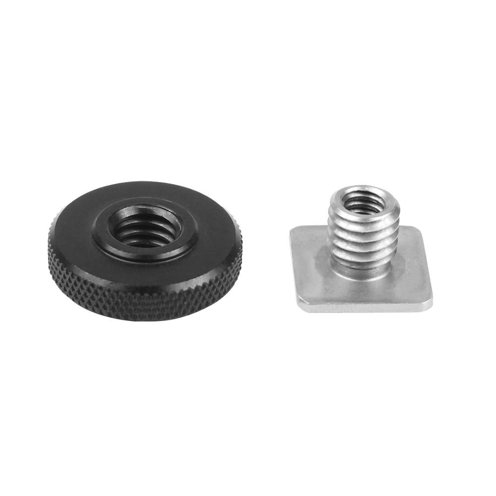 Bgning Rvs 3/8 &quot;Tot 1/4&quot; Inch Schroefdraad Adapter Schroef Single Layer Koude Schoen Beugel Seat Voor dslr Camera Kooi