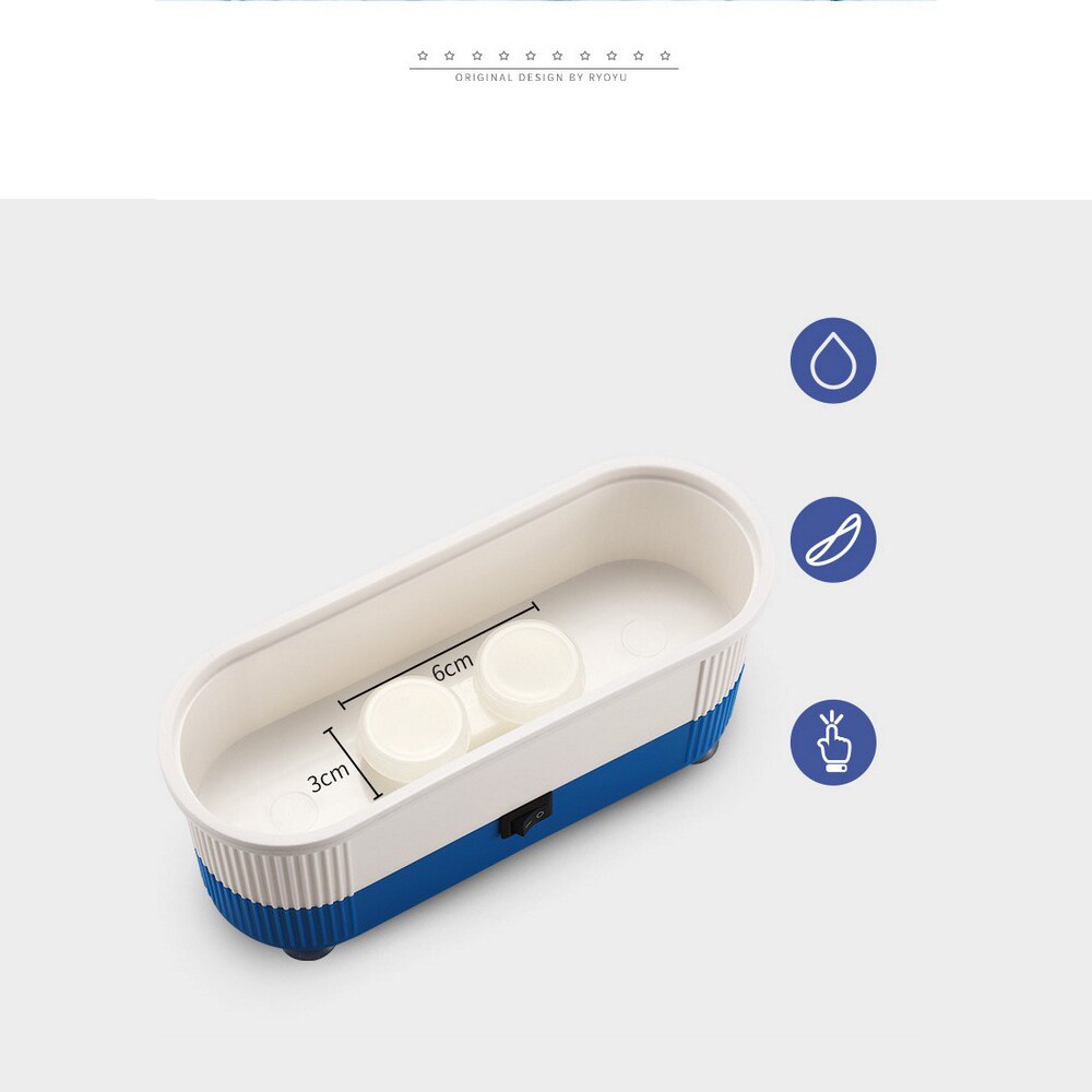 Portable Ultrasonic Cleaner Mini Automatic Ultrasonic Bathroom Ultrasonic Jewelry Cleaner for Glasses Strong Cleaning Machine