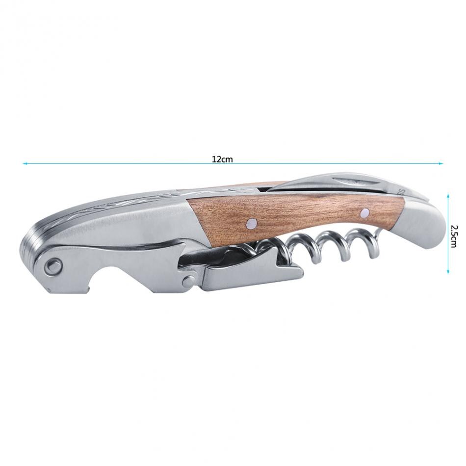 Professionele Wijn Opener Met Houten Handvat Corking Wijn Flessen Schroef Kurkentrekker Wijn Opener Jar Blikopener Bar Accessoires