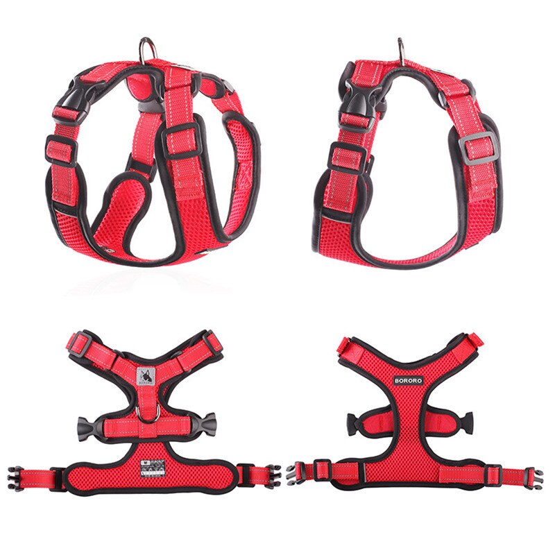 Adjustable Outdoor Protective Harness Collar Pug No Pull Pet Dog Harness For Dogs Training Vest Medium Small Medium Dogs