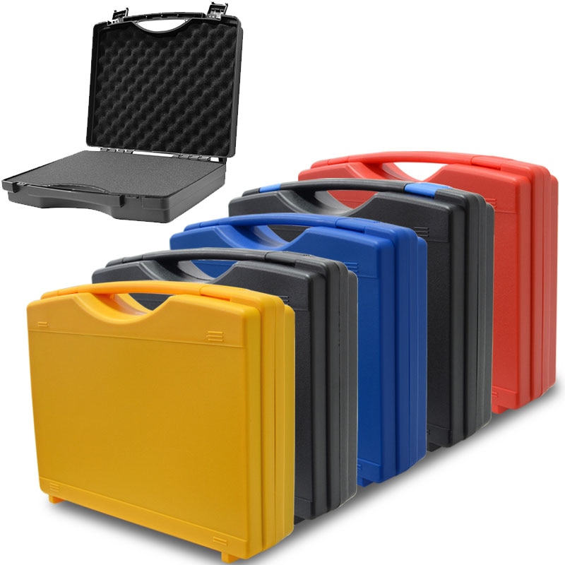 340 x 273 x 83mm instrumentkasse plast værktøjskasse slagfast sikkerhedsetui kuffert værktøjskasse med forskåret skum