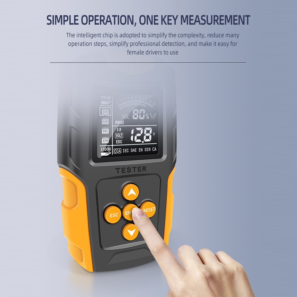 12V 24V Car Battery Tester Digital WET CA SLA Lead Acid Battery Analyzer Car Battery Tester Automobiles Accessories