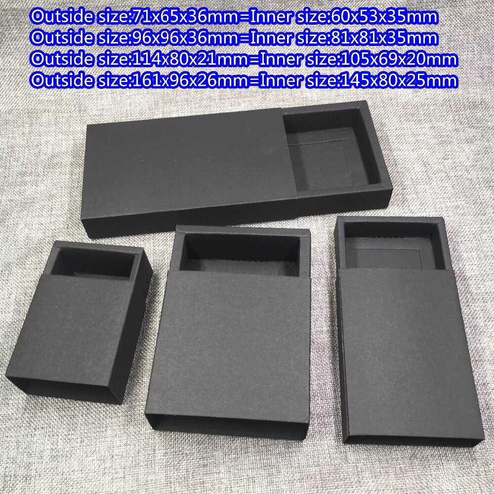 50pcs Kraft Packing Boxes Blank Paper Drawer Box DIY Storage Boxes for Handmade Soap/Crafts/Jewelry/Candy/Cake/Rose