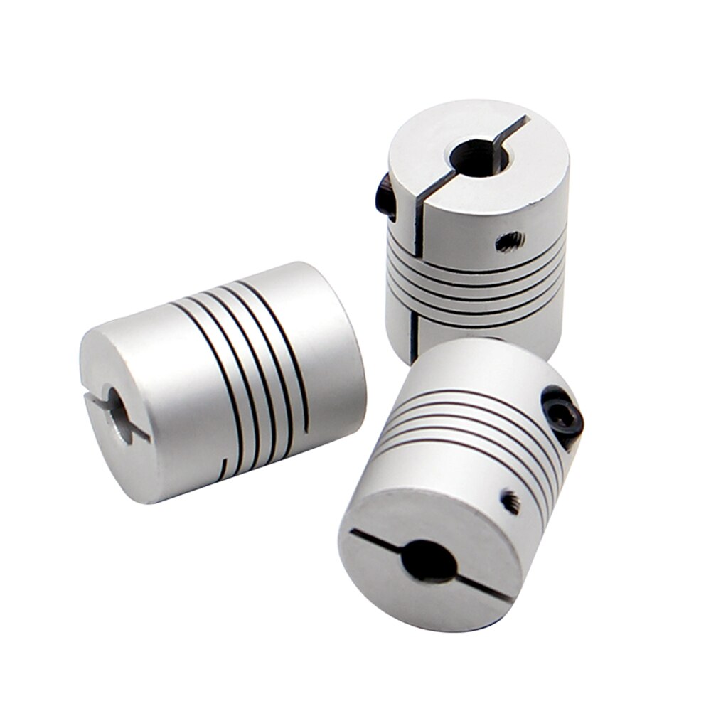 LONGWE D25L30 Keyed Aluminum Motor Shaft Coupler Spiral Coupling for Encoder