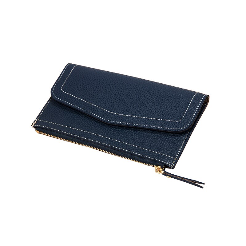 Portemonnee dames portemonnee clutch dames portemonnee leren telefoon portemonnee dames lange pu hoesje telefoonhoesje carteira femme: Blauw